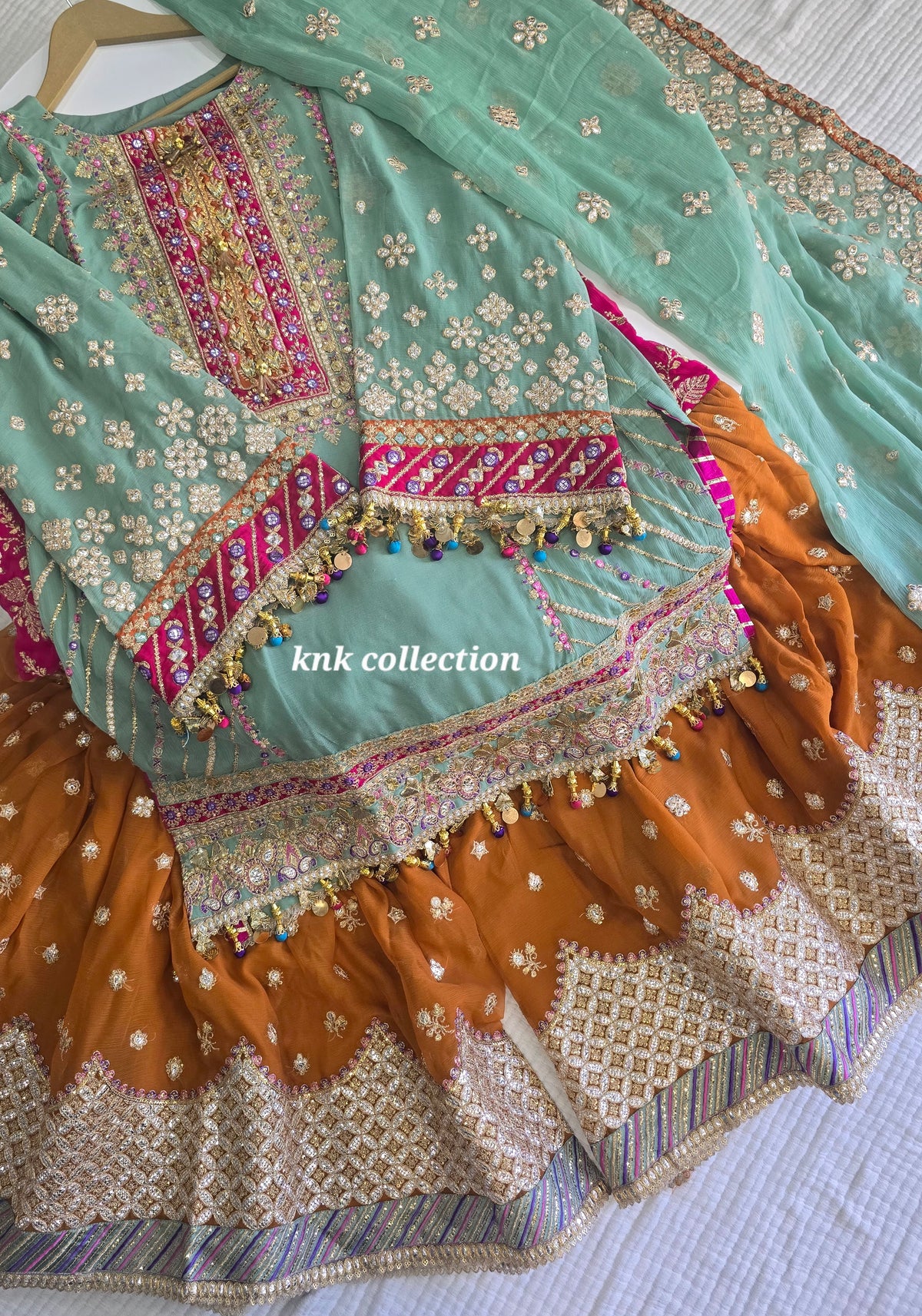 Chiffon Gharara Set