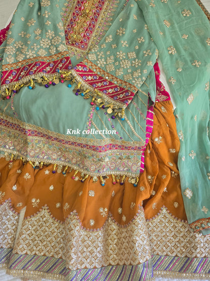 Chiffon Gharara Set