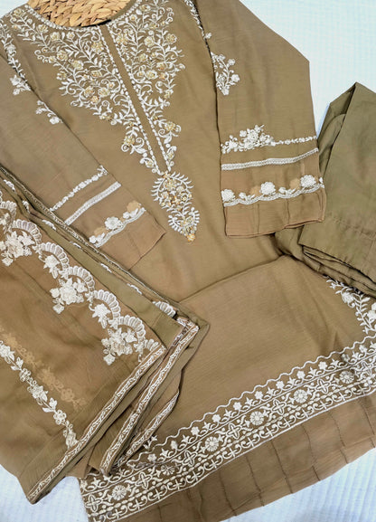 EMB CHIFFON OUTFIT