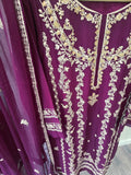 EMB CHIFFON SUIT