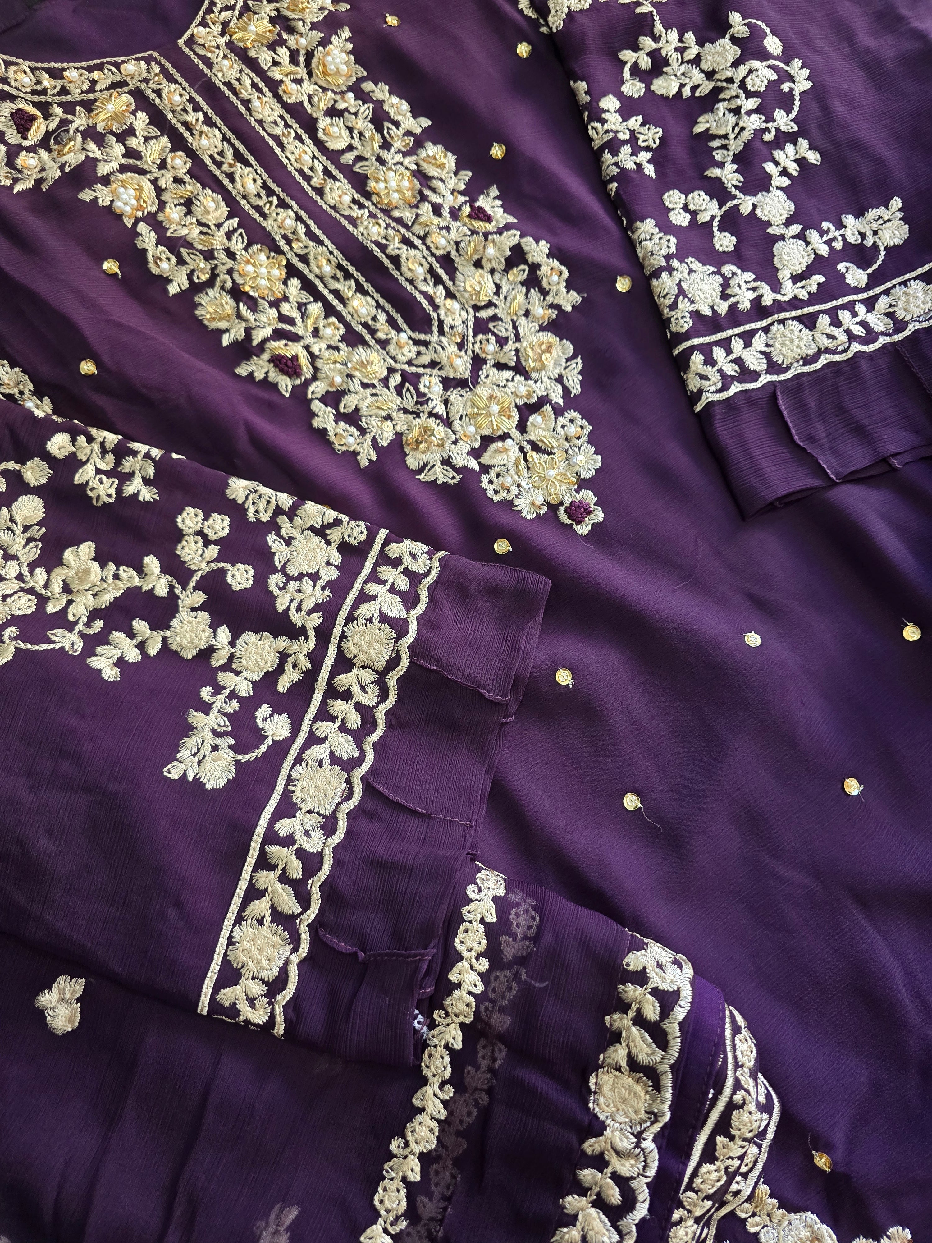 EMBROIDERED CHIFFON