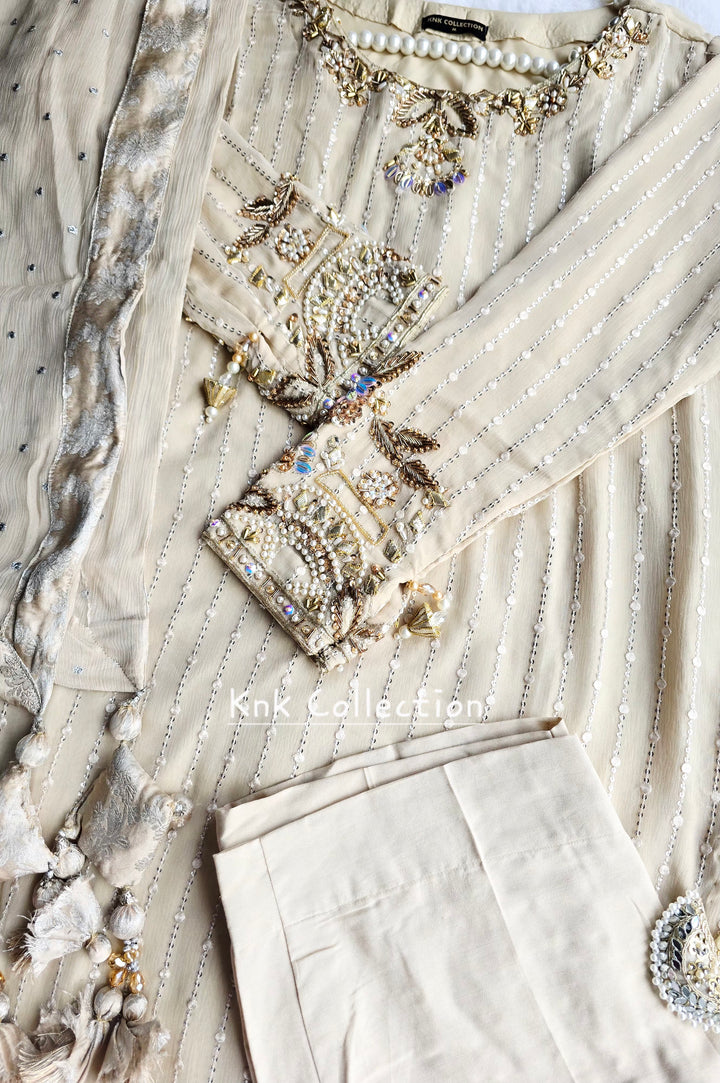 Chiffon Handwork knk Design