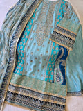 SKY BLUE PARTY WEAR SHARARA SET