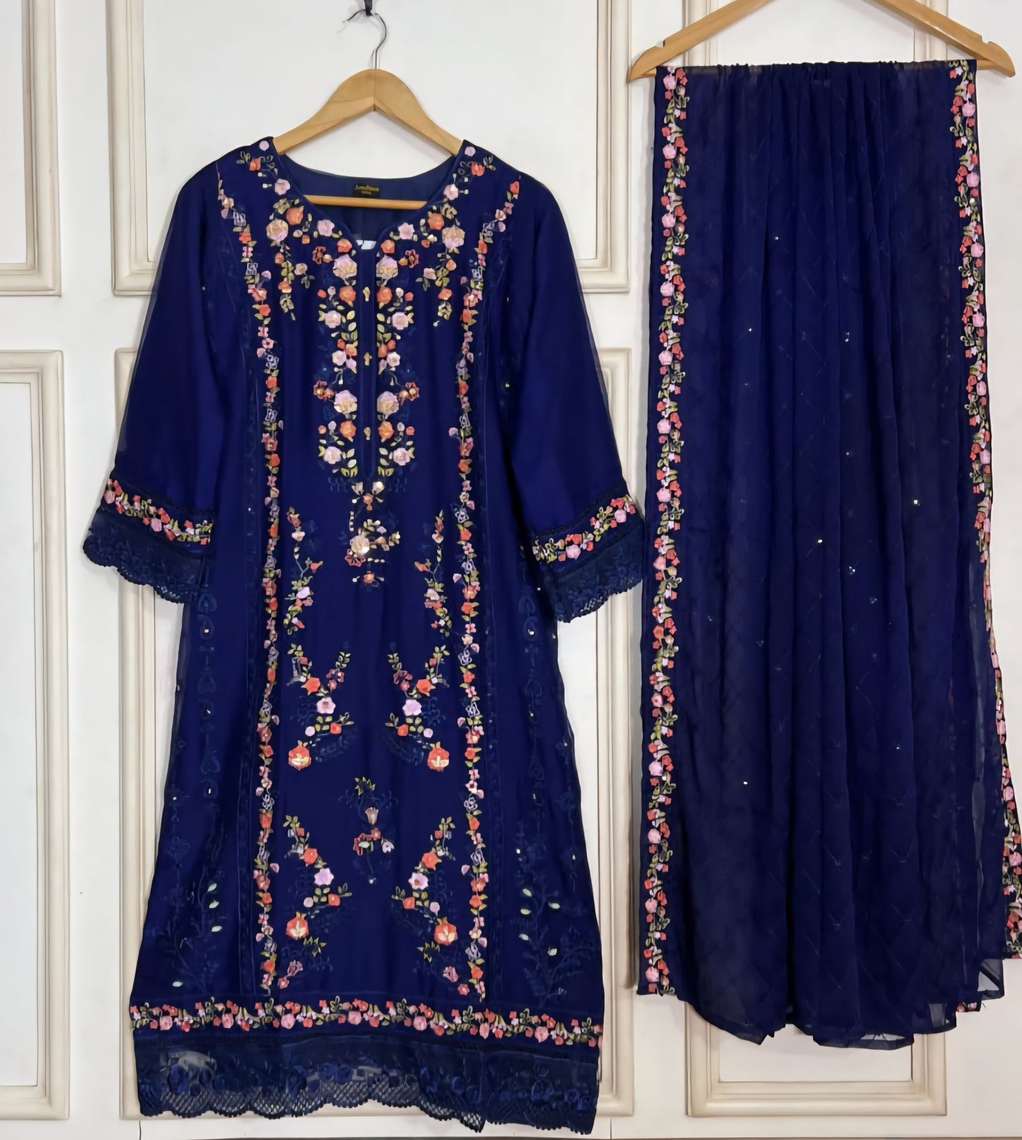 EMB CHIFFON OUTFIT