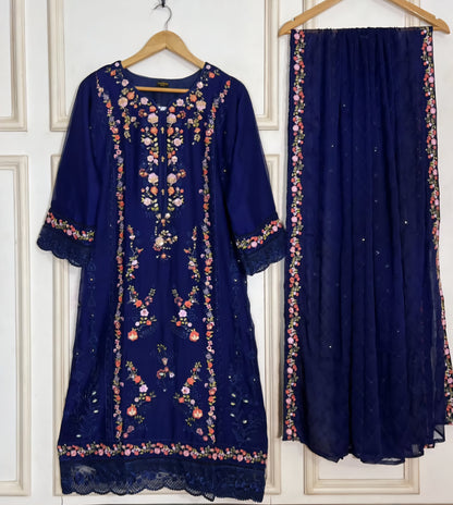 EMB CHIFFON OUTFIT
