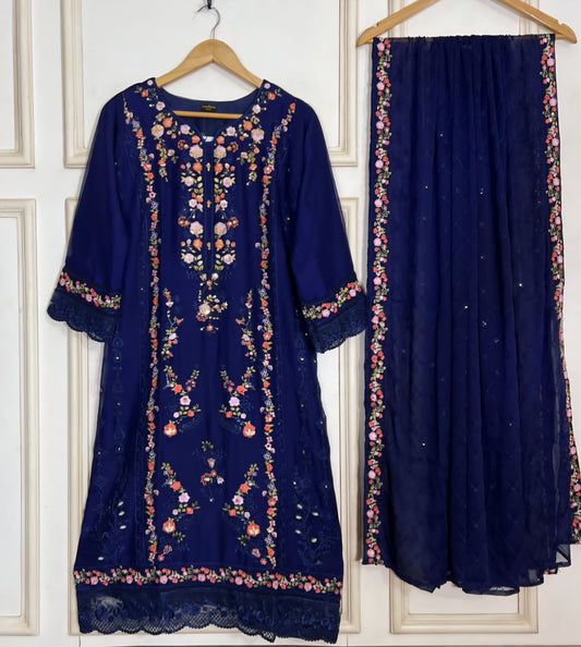 EMB CHIFFON OUTFIT