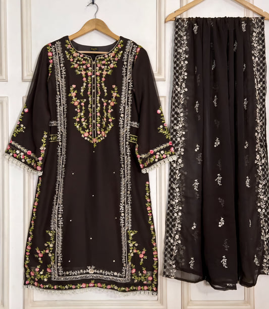 EMB CHIFFON OUTFIT
