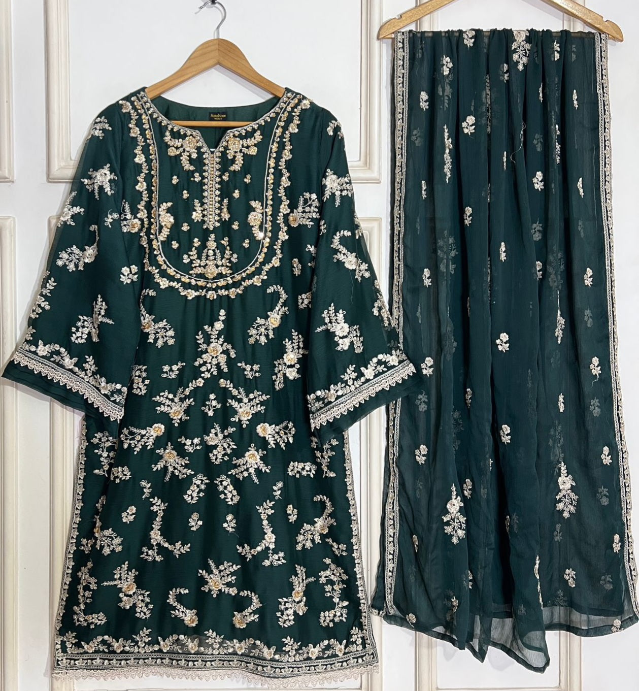 EMB CHIFFON OUTFIT