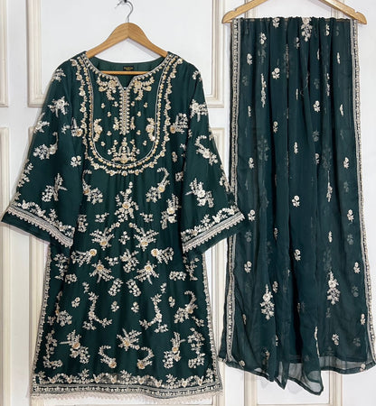 EMB CHIFFON OUTFIT