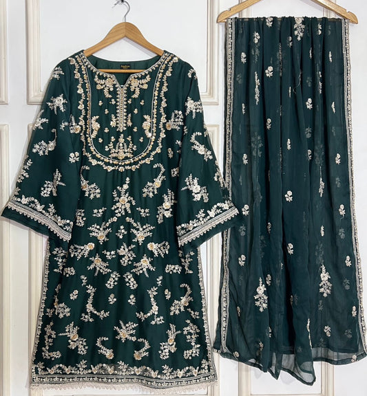 EMB CHIFFON OUTFIT
