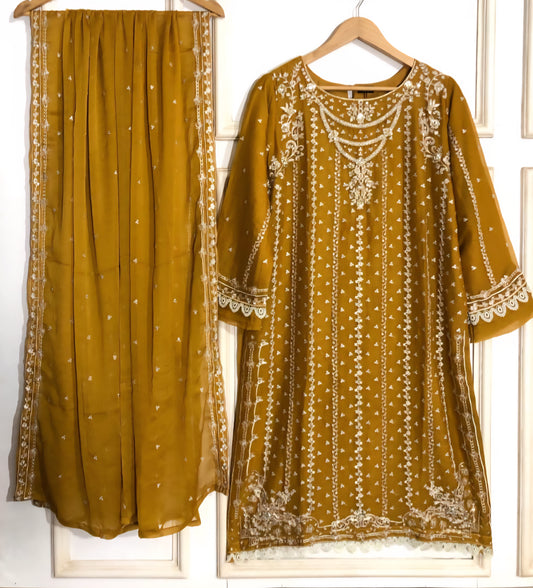 EMB CHIFFON OUTFIT