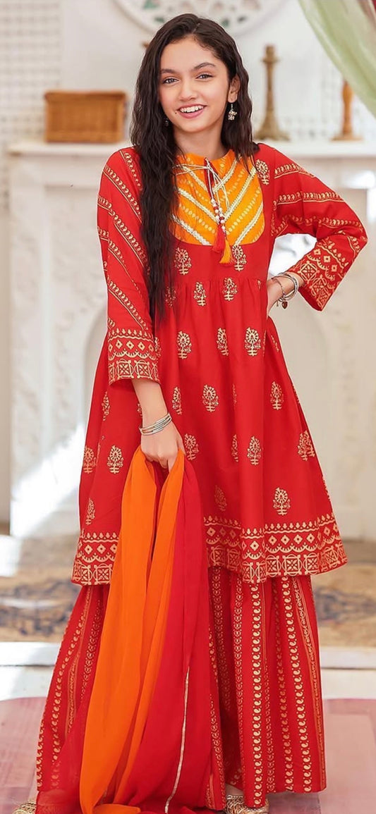 Girls 3pc gharara