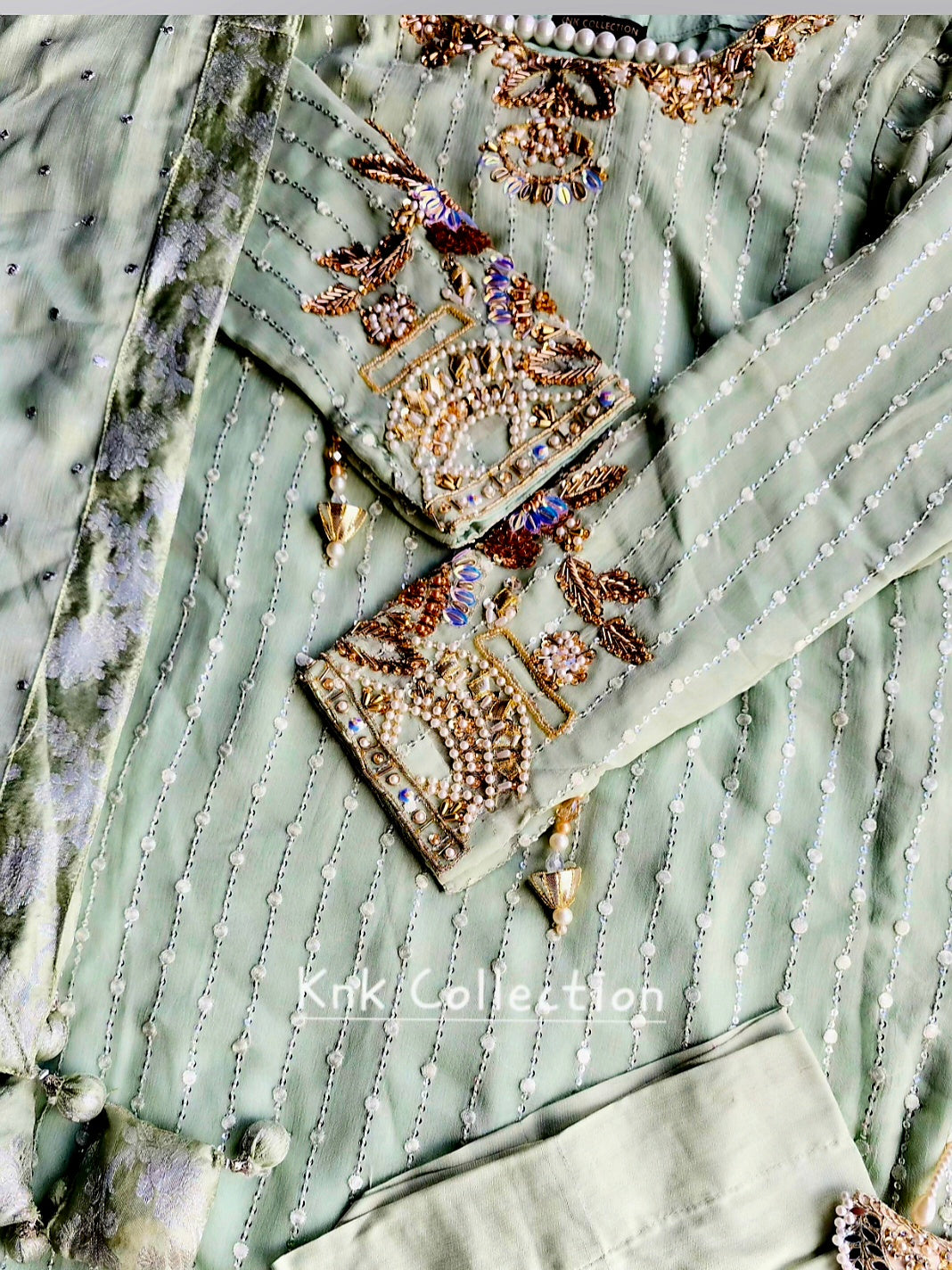 Chiffon Handwork knk Design