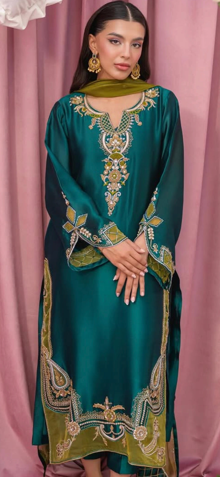 EMERALD LUXE CUSTOM OUTFIT HAND WORK