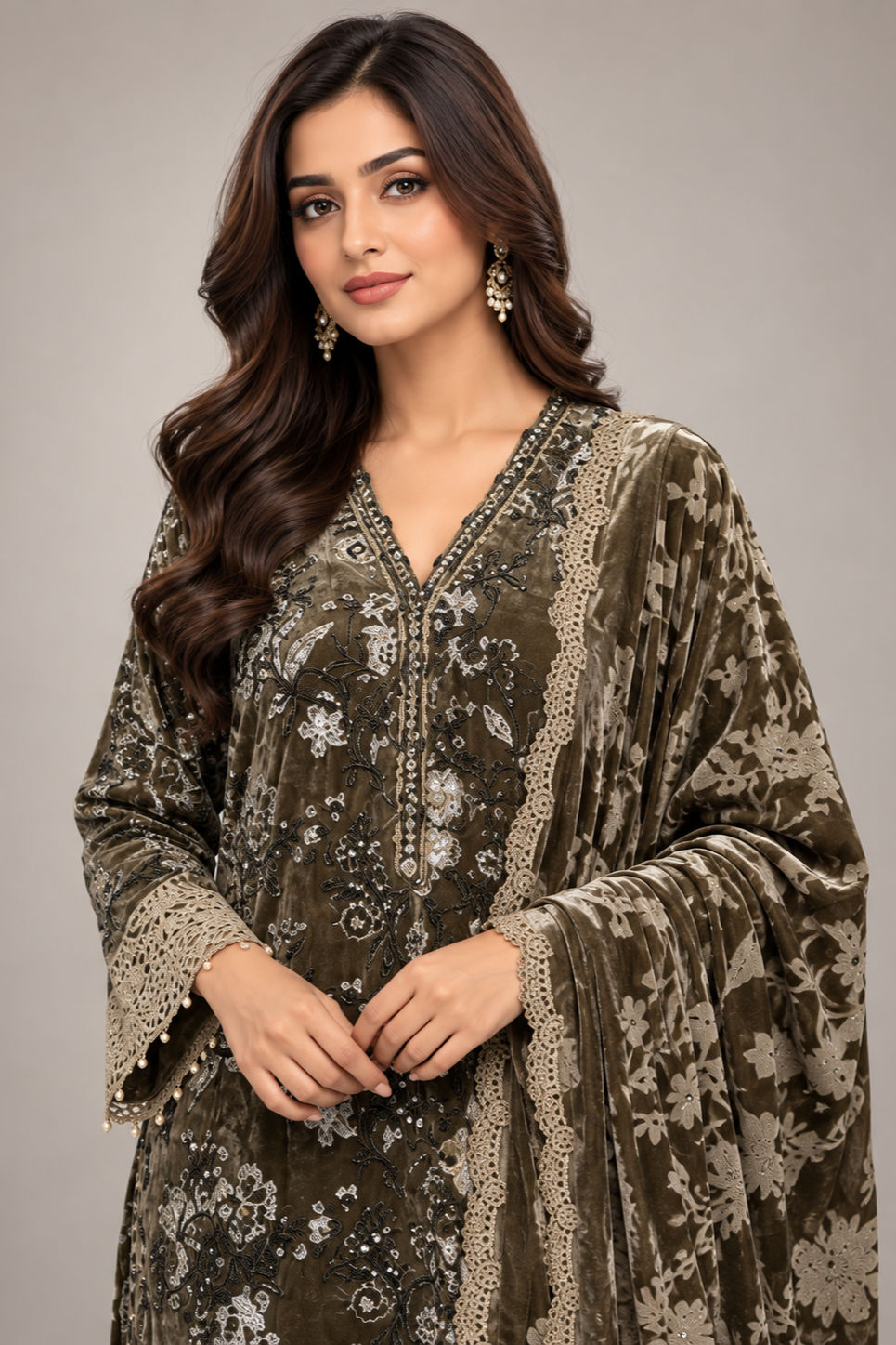 3pc Velvet Party Wear
