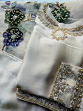 CUSTOM FORMAL HAND-PAINT DUPATTA WITH SHARARA