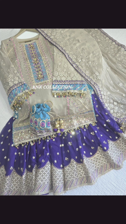 Chiffon Gharara Set