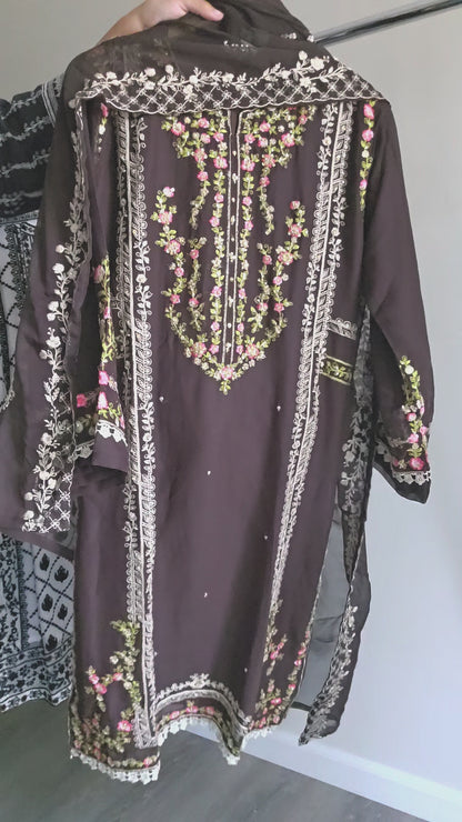 EMB CHIFFON OUTFIT