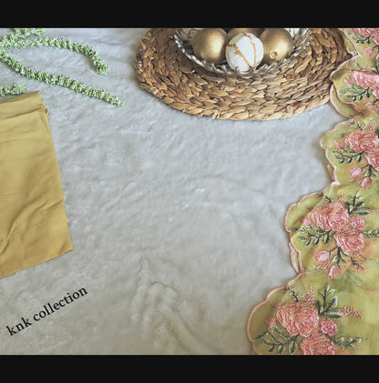 Chiffon Embroidered 3pc