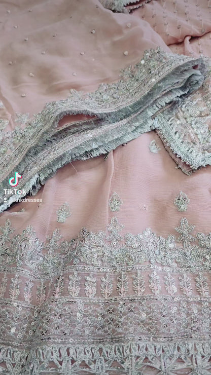 CHIFFON PARTY WEAR GHARARA SET