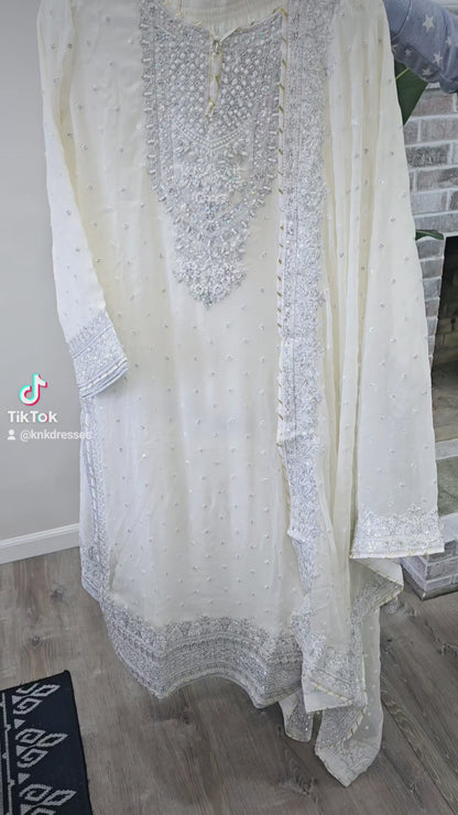 CHIFFON PARTY WEAR GHARARA SET